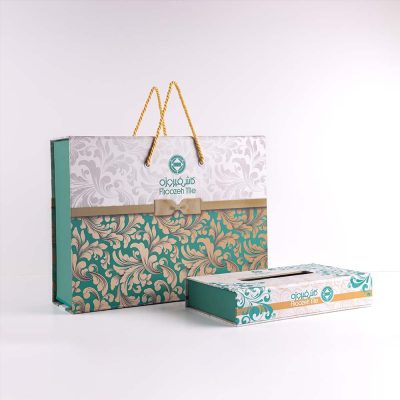 هاردباکس تیشو کاشی فیروزه